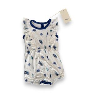 Kyte Baby Royal Shells Bamboo Bubble Romper 18-24 Months NWT